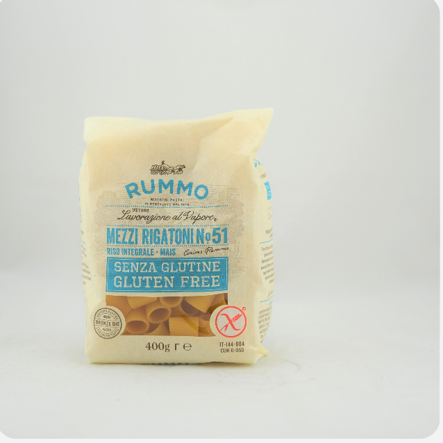 Glutenfria Mezzi Rigatoni Rummo 400g